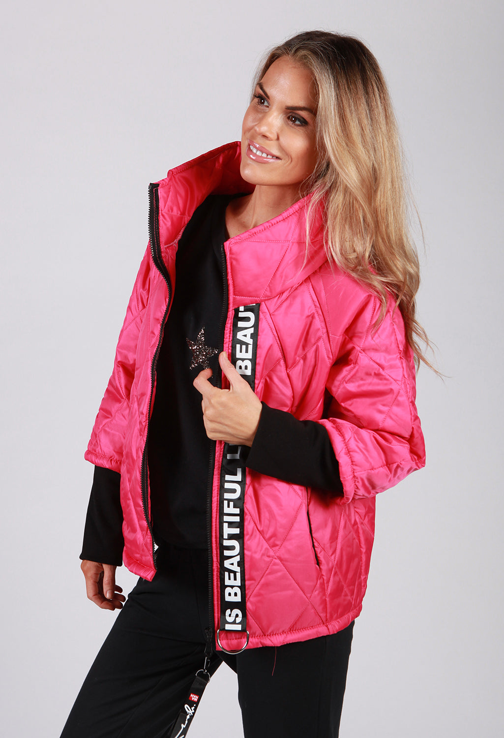 Fuchsia Quilted Jacket