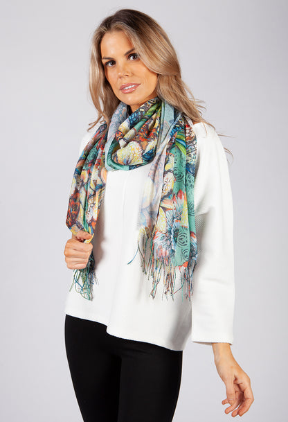 Sunflower Printed Scarf-1