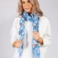 Blue Tiger Print Scarf