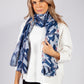 Blue Flower Print Scarf