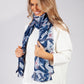 Blue Flower Print Scarf