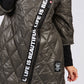 Khaki Quilted Logo Strap Coat