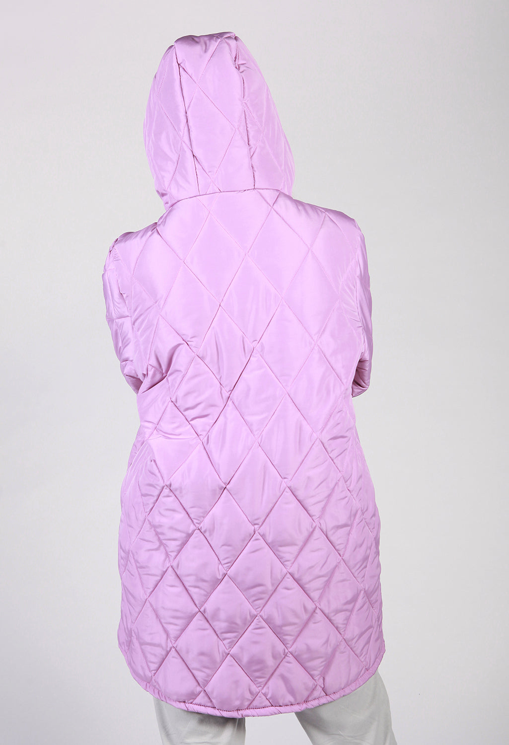 Lilac Quilted Logo Strap Coat