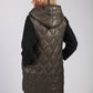 Khaki Quilted Logo Strap Gilet