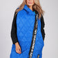 Royal Blue Quilted Logo Strap Gilet