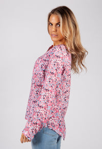 Pink Cotton Print Shirt