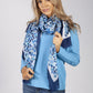 Sea Blue Shell Print Scarf