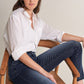 28 Leg Push In Secret Capri Jeans with Embroidered Details