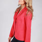 Coral Red Button Blazer