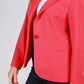 Coral Red Button Blazer