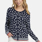 JACQUARD CARDIGAN WITH POLKA DOT PATTERN IN NAVY MULTICOLOUR