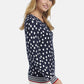 JACQUARD CARDIGAN WITH POLKA DOT PATTERN IN NAVY MULTICOLOUR