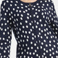 JACQUARD CARDIGAN WITH POLKA DOT PATTERN IN NAVY MULTICOLOUR