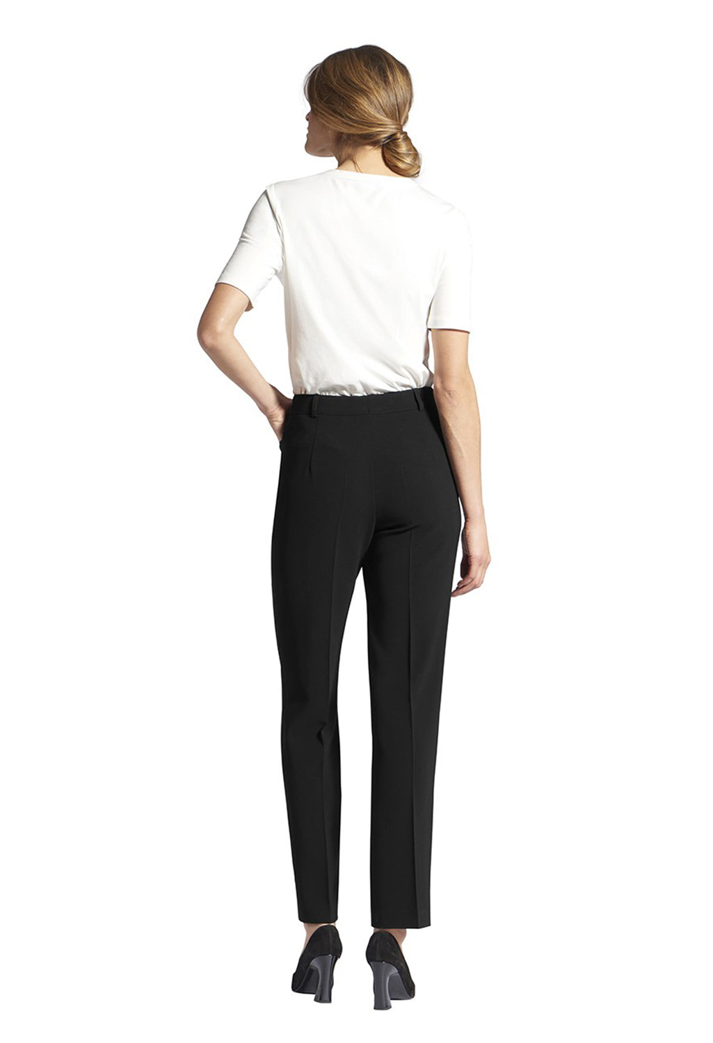 PANTS DIANA WITH POCKETS AND BELT LOOPS BLACK