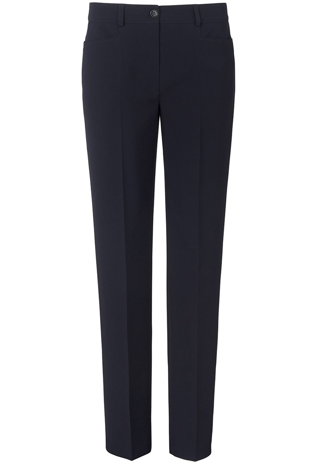 PANTS DIANA WITH POCKETS AND BELT LOOPS NAVY