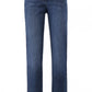 5-POCKET JEANS "NORMA" WITH METAL APPLICATIONS IN BLUE DENIM