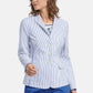 JACKET BLAZER WITH STRIPED PATTERN IN BLUE-WHITE