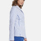 JACKET BLAZER WITH STRIPED PATTERN IN BLUE-WHITE