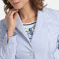 JACKET BLAZER WITH STRIPED PATTERN IN BLUE-WHITE