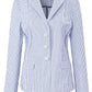 JACKET BLAZER WITH STRIPED PATTERN IN BLUE-WHITE