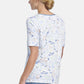 T-SHIRT WITH FLORAL ALLOVER PRINT IN WHITE MULTICOLOUR