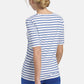 T-SHIRT WITH STRIPES IN WHITE-BLUE