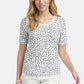 SHIRT WITH POLKA DOT ALLOVER PATTERN IN OFFWHITE-NAVY