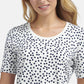 SHIRT WITH POLKA DOT ALLOVER PATTERN IN OFFWHITE-NAVY