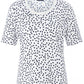 SHIRT WITH POLKA DOT ALLOVER PATTERN IN OFFWHITE-NAVY