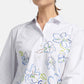 SHIRT BLOUSE WITH FLORAL PRINT IN WHITE MULTICOLOUR