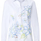 SHIRT BLOUSE WITH FLORAL PRINT IN WHITE MULTICOLOUR