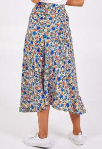 Asymmetric Seam Midi Skirt