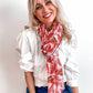 Red Tiger Print Scarf