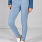 blue joggers with a lurex detail side stripe