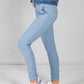 blue joggers with a lurex detail side stripe