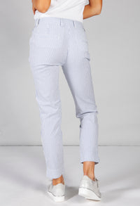 nautical stripe trousers in blue and white