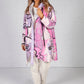 Pink GRAFFITI PRINT OVERSIZED COAT