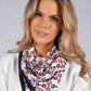 square scarf in a nautical print