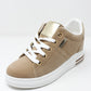 Beige trainer with Gold detail