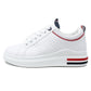 White Trainer with Red Piping