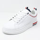 White Trainer with Red Piping