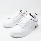 White Trainer with Red Piping