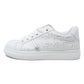 White and Snake Print Trainer