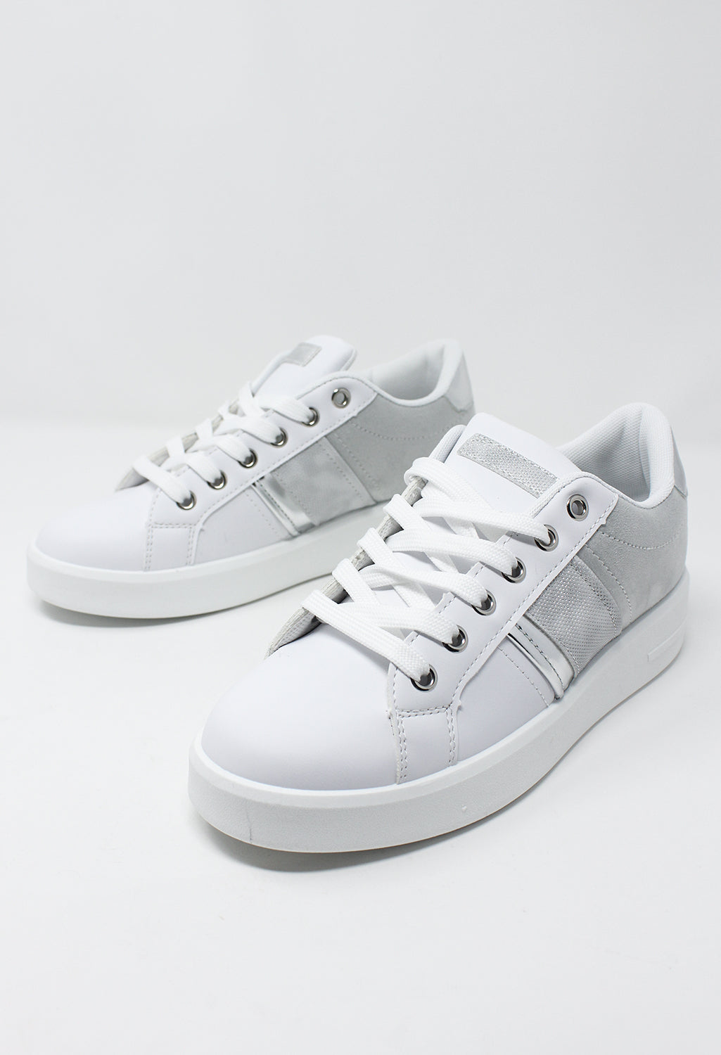 White Trainer with Light Grey