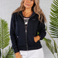 Navy Zip Up Hoodie-1