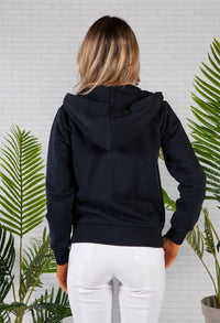 Navy Zip Up Hoodie-1