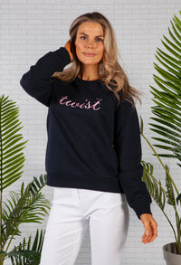 Navy Twist Sweatshirt