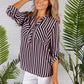 Navy and Pink Stripes Blouse