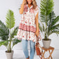 Floral Print Tunic with Boarder Design in Off White