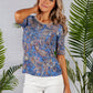 Paisley Print Top Blue